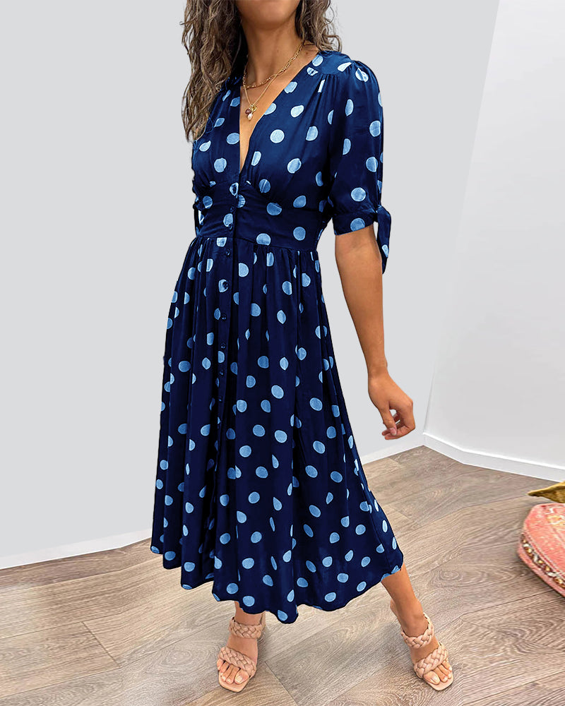 Lumi™ | Elegantti V-pääntiellinen mekko