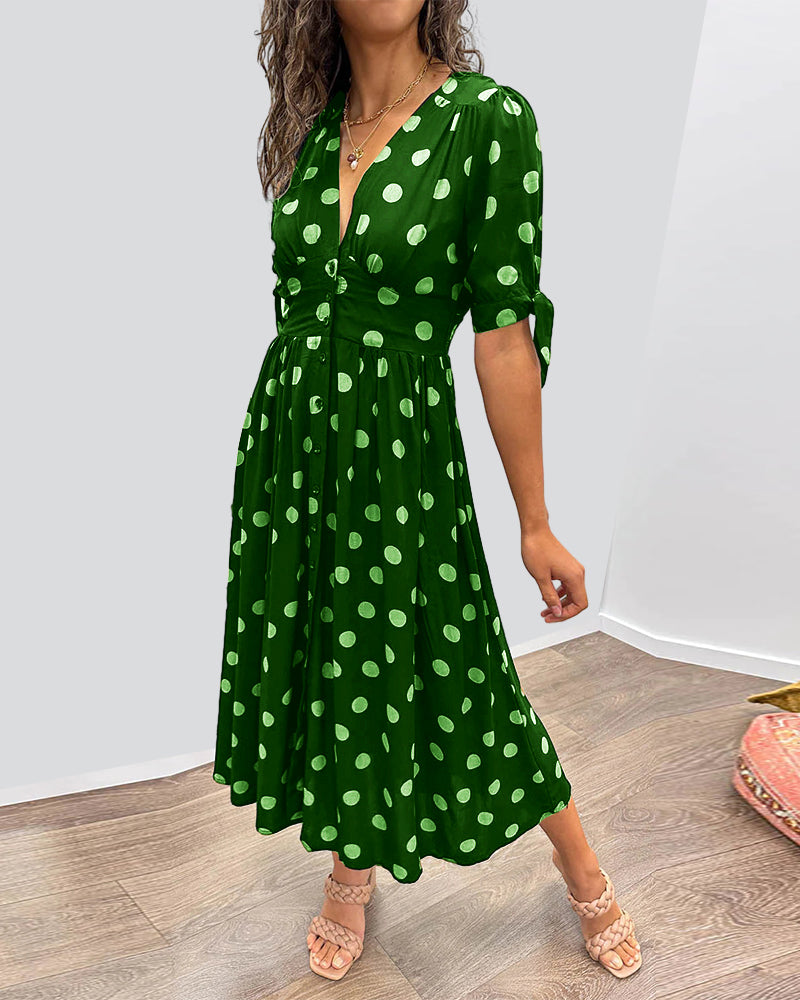 Lumi™ | Elegantti V-pääntiellinen mekko