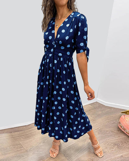Lumi™ | Elegantti V-pääntiellinen mekko