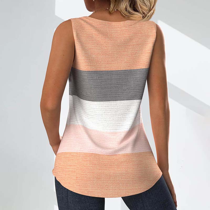 Leonora™ | Vapaamuotoinen Väriblokki Tank Top