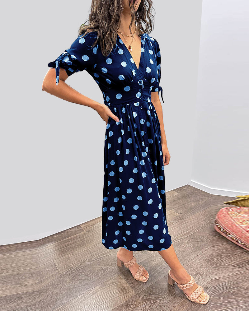 Lumi™ | Elegantti V-pääntiellinen mekko