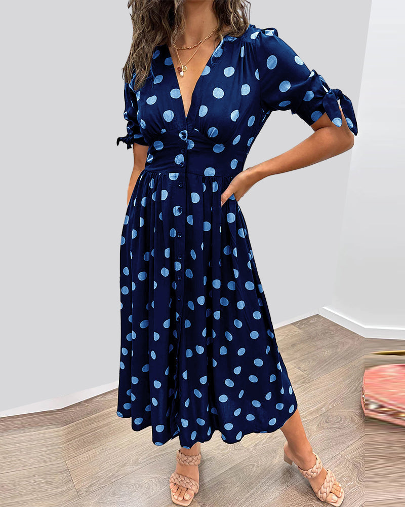 Lumi™ | Elegantti V-pääntiellinen mekko